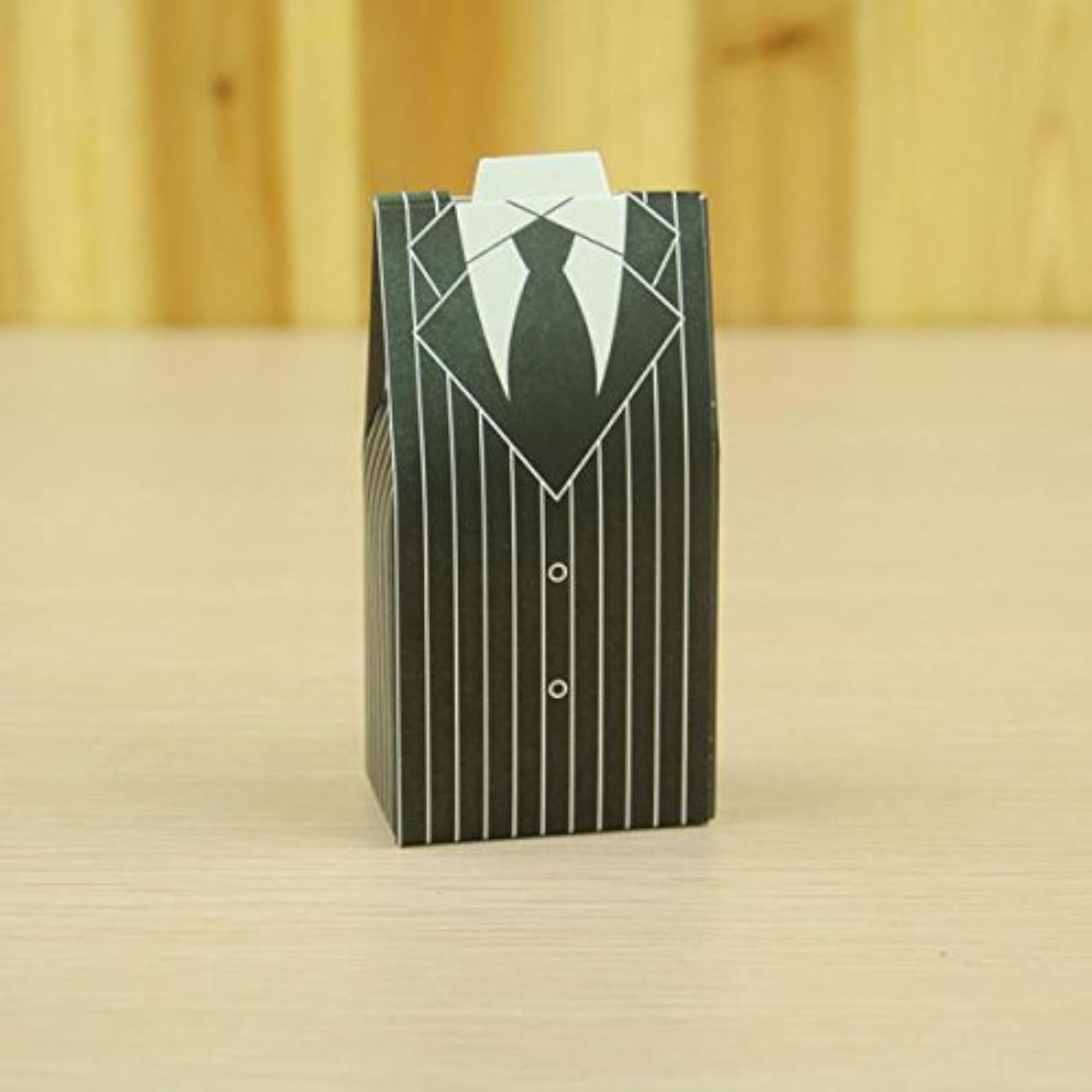 100pcs Tuxedo Groom Bridal Ribbon Candy Boxes