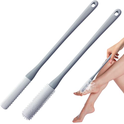 Toe Cleaning Brush 2 Pack, Foot Scrubber in Shower with 15.7
