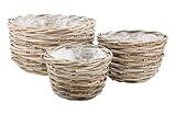 VIELFÄLTIGE GRÖSSEN: Enthält Körbe mit Durchmessern von ca. 20 cm, 25 cm und 35 cm (Höhe ca. 16,5 cm, 16,5 cm, 20 cm) für flexible Einsatzmöglichkeiten.