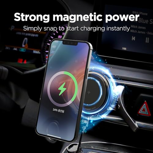Anillo magnético blanco para salpicadero de coche y cocina con imán Magsafe 3