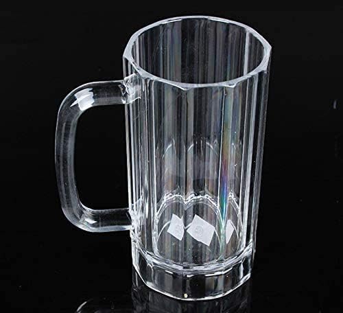 Amazon Co Jp ハンドルとビールジョッキビールジョッキアクリルプラスチックハイグレード水カップ Xuan Worth Having ホーム キッチン