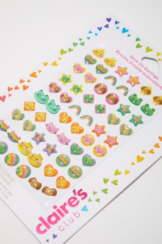 Claire's Stick On Earrings for Girls - Variety of 3D Sticker Earrings - Cute Self-Adhesive Stickers - Jewlery Set Perfect for Dress Up3