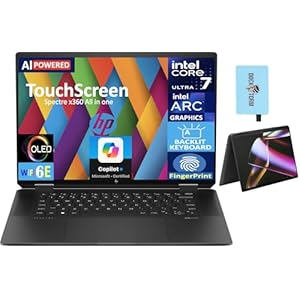 HP Spectre x360 AI Powered 2-in-1 Laptop 16″ Touchscreen OLED 2.8K Display (Intel Ultra 7-155H, 32GB LPDDR5X, 2TB SSD, Backlit KB, Fingerprint, 2 Thunderbolt 4, Win11Pro) w/DKZ USB Port Expander