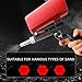 Sandblaster Sand Blaster Gun Kit, Portable 90psi Gravity Sand Blasting Spray Tool, Pneumatic Sandblaster for Air Compressor, Remove Paint, Stains, Rust & Clean Surfaces(Red)