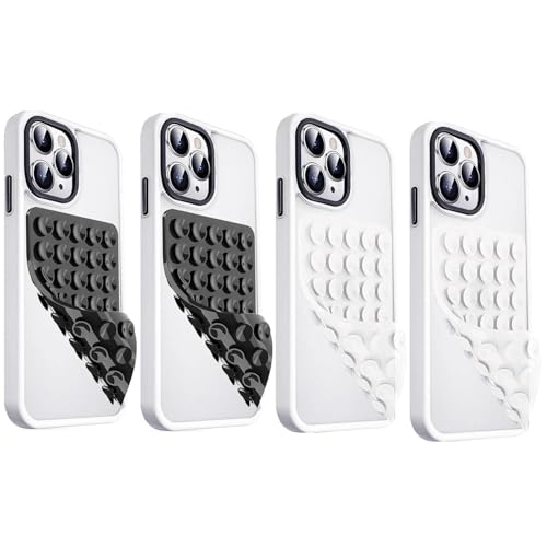 2 Pack Silicone Suction Cup Phone Case - Mount Double Sided Phone Accessories Hands-Free Strong Grip Holder for Selfies and Videos Silicon Phone Stand (2)