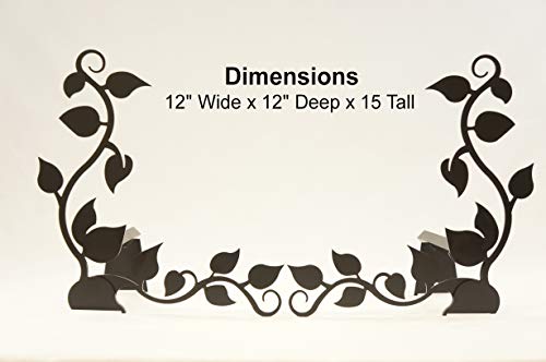 Design Specialties Fireplace ANDIRONS Ivy Design Black