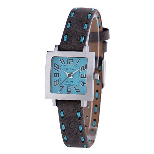 Tokyobay Tramette - Leather Band Fashion Watch For Women (Turquoise) #TOP8
