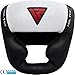 RDX Cow Hide Leather Boxing MMA Headgear UFC Head Guard Sparring Helmet Protector Fighting (CE Certified Approved by SATRA),White,Large