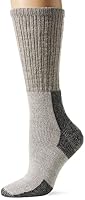 Thorlo Unisex Thick Padded Hiking socks,Grey/Black,Large (Women's Shoe Size 10.5-13.0, Men's Shoe Size 9.0-12.5)