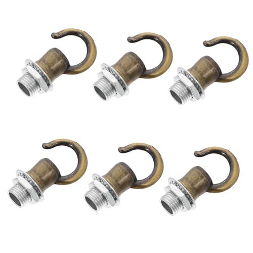CIMAXIC 6pcs Replacement Lantern Hooks M10 Thread Heavy Duty Ceiling Hooks for Pendant Lights Chandeliers Ceiling Hook for Light Fixture Ceiling Hook for Lights