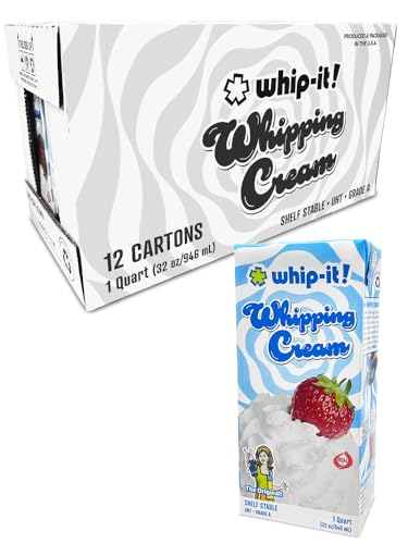 Whip-It! Heavy Whipping Cream – Shelf-Stable, Real Dairy 32oz Car...
