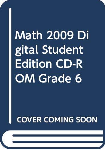 Math 2009 Digital Student Edition CD-ROM Grade 6