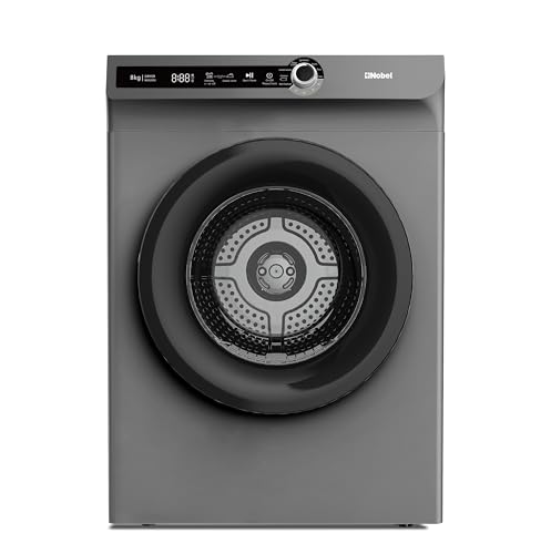 Nobel 8kg Vented Clothes Dryer LED Display 9 Programs Water Temperature Selector Child Lock Dim Grey ND8200S