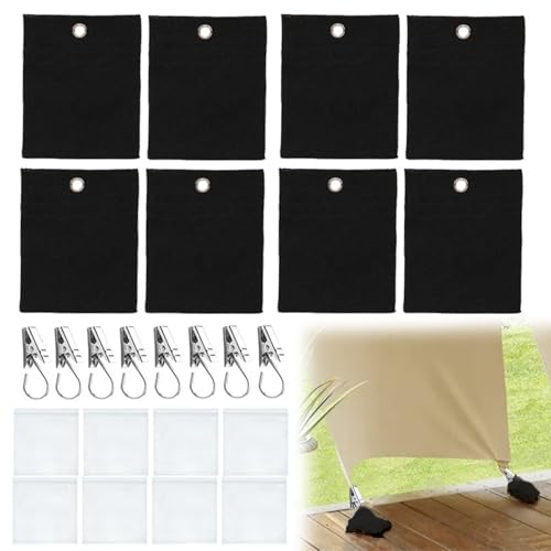 Smavles Portable Weight Bag for Outdoor Gazebo Curtains, 8Pcs set Weight Pockets Tent Weights Sandbags Weighted Stand Suitable for Fixing Outdoor Curtains, Tents, Tablecloths etc to Prevent Wind