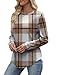 Womens Sweatshirts Fall Tops 2025 Lightweight Sweaters Plus Size Shirts Women Blouses Winter Clothing Brown Printed 2XL