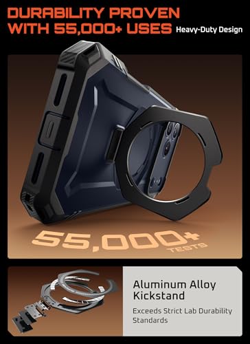 SUPCASE for iPhone 17 Pro Max Case (UBGrip Pro), [Built-in Tempered Glass Screen Protector & Stand] [Camera Control Cover] [Compatible with MagSafe] Full Body Heavy Duty Magnetic Phone Case, Black - Image 5