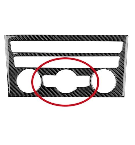 Car Cover Console Panel for Seat Leon MK3 2013-2020 Real Soft Carbon Fiber Sticker LHD RHD Car Central AC Button Panel(Type A Black Carbon)