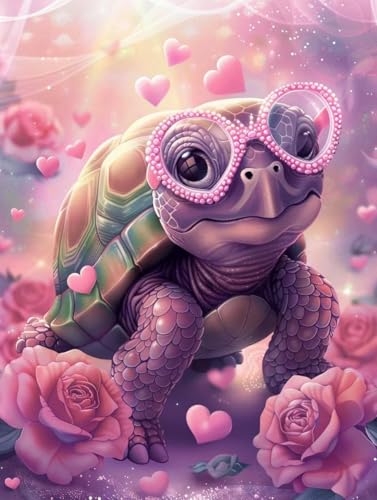 Kit peinture diamant tortue bricolage adulte à offrir pour un anniversaire
