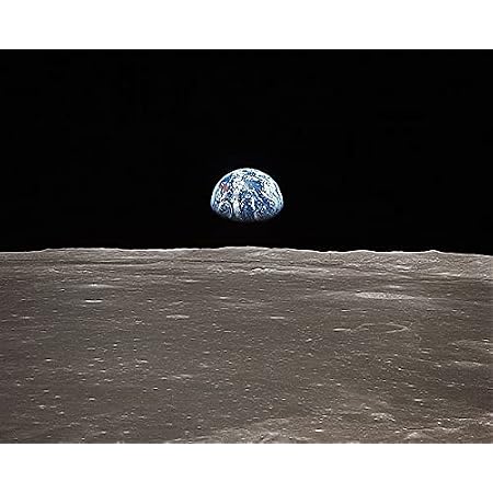Apollo 8 Earthrise Photo Print - 8x10 Glossy Photo Of Moon View From Space Mission 1969