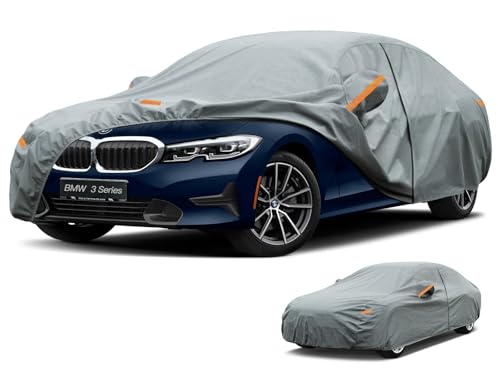 Kayme Heavy Duty Car Cover Custom Fit BMW 3 Series 320i 325i 328i 330i 335i M3(2013-2026), Waterproof All Weather for Automobiles, Full Exterior Covers Sun Rain UV Protection.