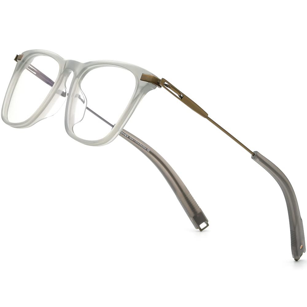 FONEX Acetate Titanium Glasses Frame Men Vintage Round Eyeglasses Optical Spectacles Eyewear