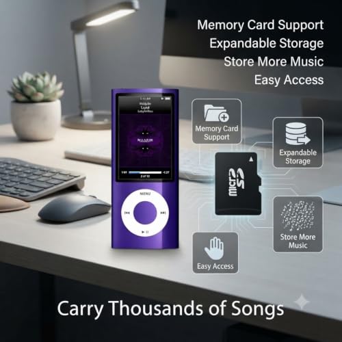 Image of Drumstone Portable MP3 MP4 Music Player with 1.8 inch LCD Screen | Video Playback | USB Rechargeable | Lossless Audio Player | Supports Memory Card | Pocket Music Player