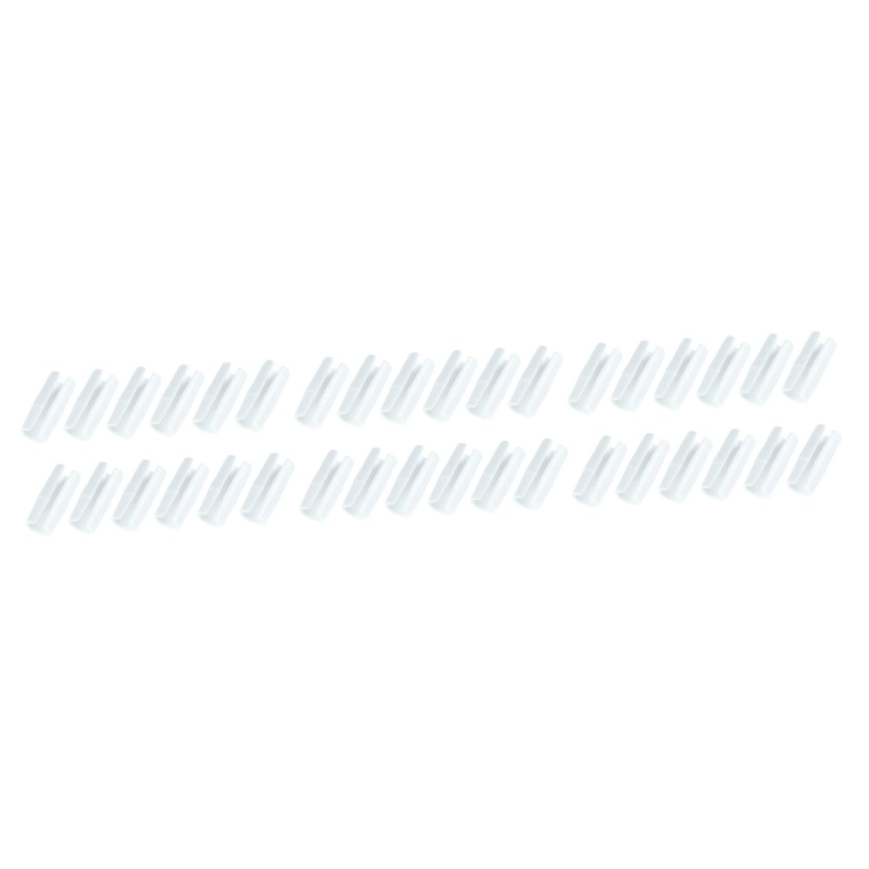 Pinzas para sábanas y edredones de 4x1,6 cm juego de 36 clips blancos y rosas