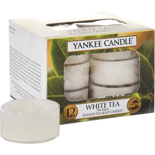 YANKEE CANDLE ヤンキーキャンドル クリアカップティーライトキャンドル12個入り ホワイトティー