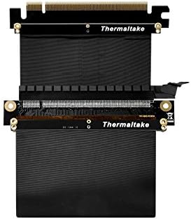 Thermaltake PCI-E 3.0 Gaming PC Modding X16 Riser Flexible Cable Upgraded, 2 Years Warranty, EMI Shielding Cover, - Black 200mm AC-053-CN1OTN-C1