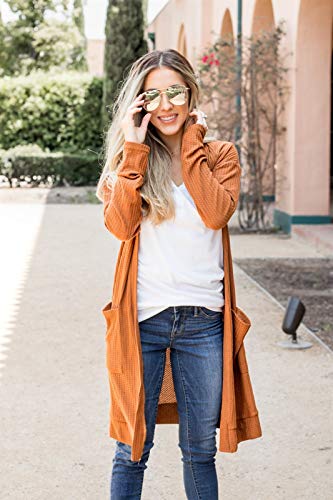 Women's Scarlett Cardigan (Medium, Burnt Orange) - Thumbnail 2