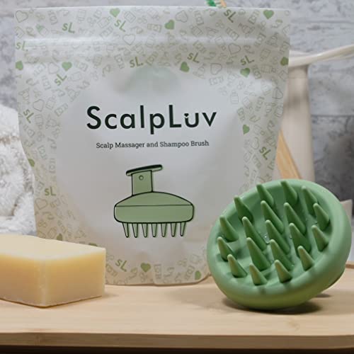 Scalpluv | Scalp Massager Hair Brush, 3 In 1 Hair Massager, Exfoliator, Promotes Hair Growth, Dandruff Treatment, Waterproof Shower Scalp Scrubber With Soft Bristles, Shampoo Scrubber (Mint) #TOP4