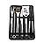 Home-Complete BBQ Grill Tool Set- Stainless Steel Barbecue Grilling Accessories with 7 Utensils and Carrying Case, Includes Spatula, Tongs, Knife