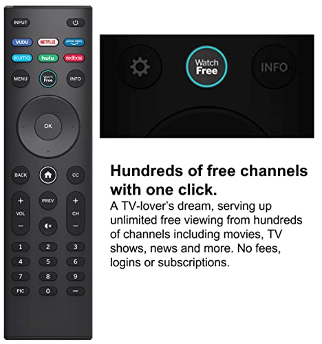 Universal Remote Control, Xrt140 Smart Tv Remote Compatible With Vizio All Led Lcd Hd 4K Uhd Hdr Smart Tvs #TOP2