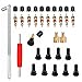 Tire Valve Stem Tool Remover & Installation Set- 10pcs Tire Snap in Short Rubber TR412 Valve Stem with Valve Stem Cores,EASILY REPLACE Your Old Tubeless Valve Stems,Single Head Tire Valve Core Remover