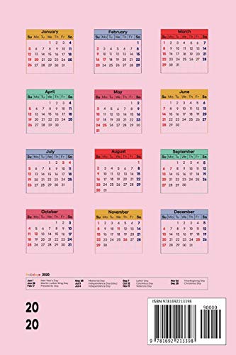 FUNKY: Fun journal for self exploration. Calender, Organizer, Planner. Blank lined Notebook Calender 2020. Soft Cover Notebook Planner. Modern and Timeless Design Notebook. image 4