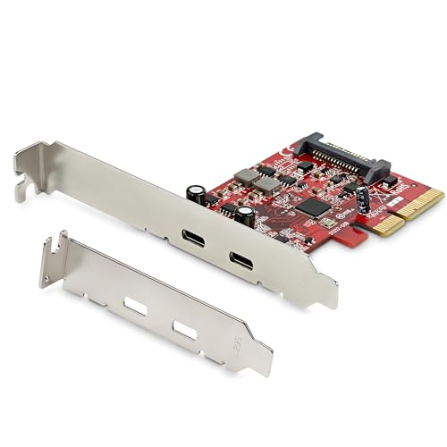 StarTech.com Tarjeta Adaptadora PCI Express de 2 Puertos USB-C