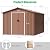 Garvee 8x12 Ft Metal Storage Shed With Pitched Roof & Lockable Door - Galvanised Steel for Backyard, Patio, Lawn - Large Outdoor Garden Shed, Brown