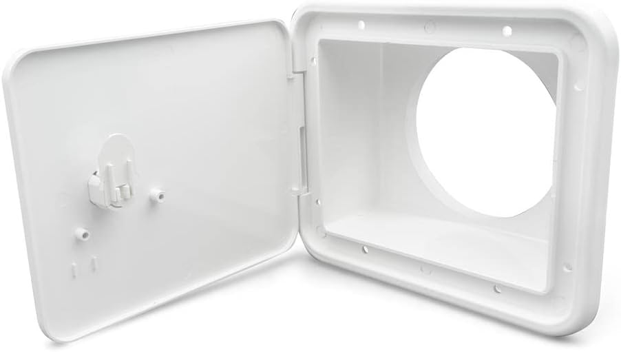 Part Synergy Sewer Hose Storage Carrier, Polar White,with Installation Kit