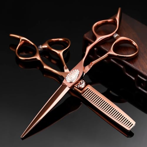 Ciseaux de coiffure professionnels 6 pouces YZCIS ensemble amincissant pour barbier