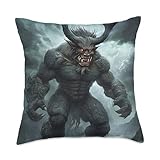 Ushi-Oni Yokai Japan Throw Pillow
