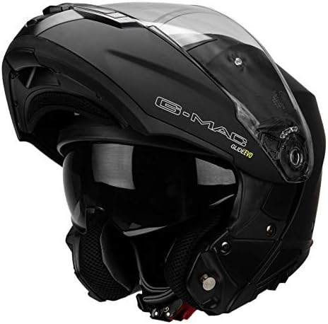 Matte Black Jet Motorcycle Helmet With Built-In Sun Visor – ECE 22.06 Approved