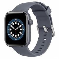 Smartwatch Damen Herren, 1,85\ HD Touch Fitnessuhr mit Telefonfunktion, 140+Sportmodi Smart Watch Fitness Tracker mit Pulsmesser Schlafmonitor Schrittzähler, IP68 Wasserdicht Sportuhr iOS Slate Gray