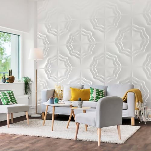 Paneles de Pared 3D de PVC Impermeable y Pintable para Decoración Interior de Hogar 3