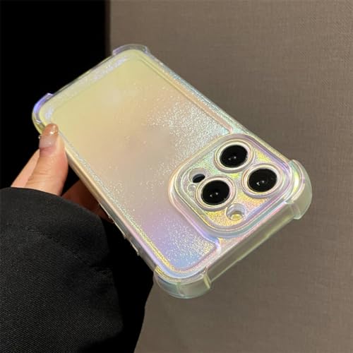 Coque de téléphone souple transparente à paillettes laser pour iPhone 12 Pro Max