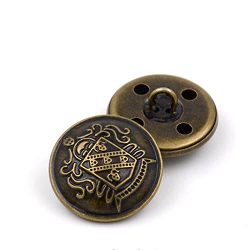 Healifty 50Pcs Vintage Metal Blazer Buttons Sewing Buttons Coat Jacket Buttons Shirt Suit Trousers B