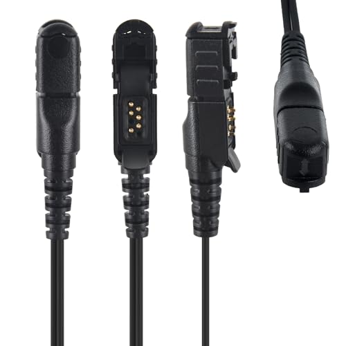 Oreillette acoustique micro PTT double fil ultra robuste pour Motorola XR 3300 3500 - 4