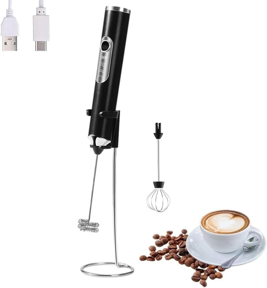 Weinsamkeit Mousseur à Lait Électrique USB Rechargeable - Mini Fouet Portable Pour Café Latte Cappuccino Weinsamkeit Mousseur à Lait Électrique USB Rechargeable - Mini Fouet Portable Pour Café Latte Cappuccino