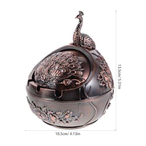 Cendrier de table vintage design paon, idée cadeau déco originale - 3