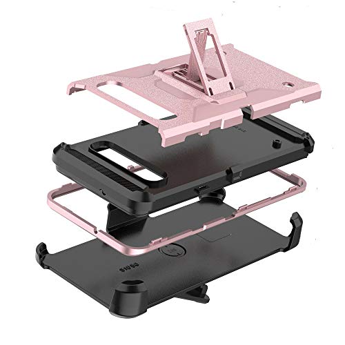 Compatible For Samsung Galaxy S10 5G Case, Soga Belt Clip Holster Rugged Phone Cover Shockproof (Rose Gold) #TOP3