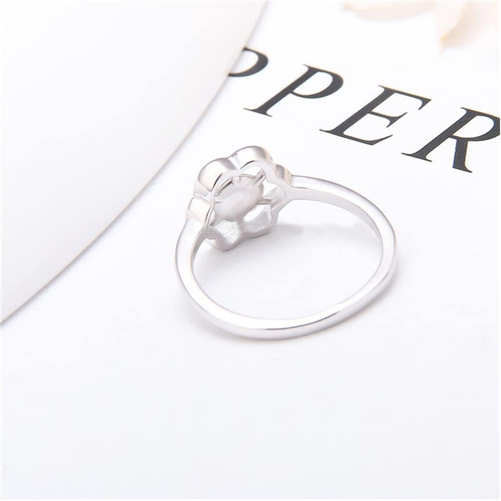 925 Sterling Silver Flower Rings for Pearl Jewelry Making, Design Pearl Ring Fittings/Settings/Mountings for Women